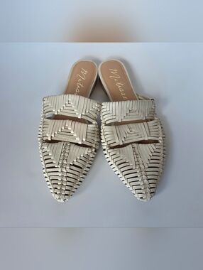 Matisse "East End" Leather Woven Slides - 7